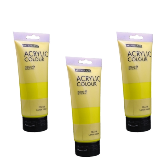 صورة الوان اكريليك 200 مل اصفر ليموني FEA200-106 Magi-Wap