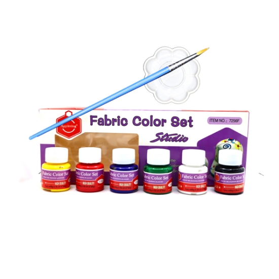 صورة طقم 6 الوان فبرك قماش × 25مل MK17-110  NO.7256F