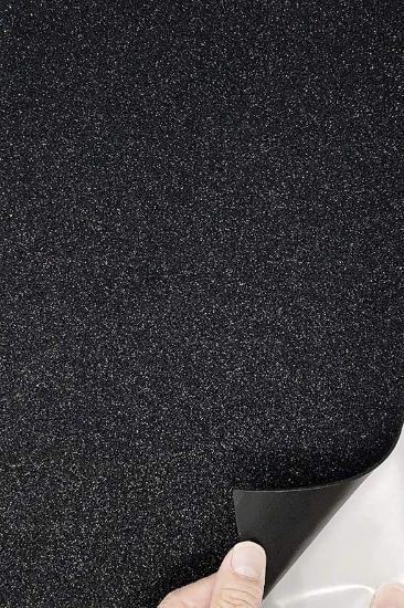 صورة ورق فوم اسفنجي لاصق لماع 2مل اسود A4 الذكي