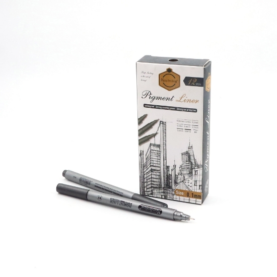 صورة أقلام رسم خرائط 0.1ملم اسود NO.17-11-44