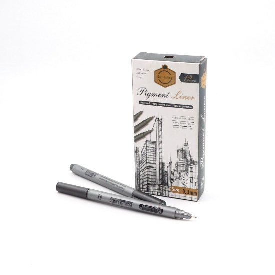 صورة أقلام رسم خرائط 0.3ملم اسود NO.17-11-46