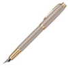 صورة قلم حبر فاخر اطار ذهبي و  رمادي (باركر) Parker Pen Warm Silver GT 1931685M 