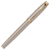 صورة قلم حبر فاخر اطار ذهبي و  رمادي (باركر) Parker Pen Warm Silver GT 1931685M 