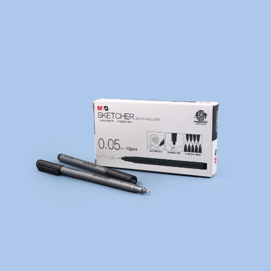 صورة أقلام رسم خرائط 0.05 ملم اسود -NO.17-11-43