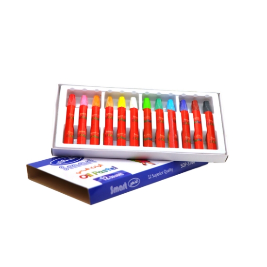 صورة طقم 12 لون شمعي الذكي OIL PASTEL - SOP-3100