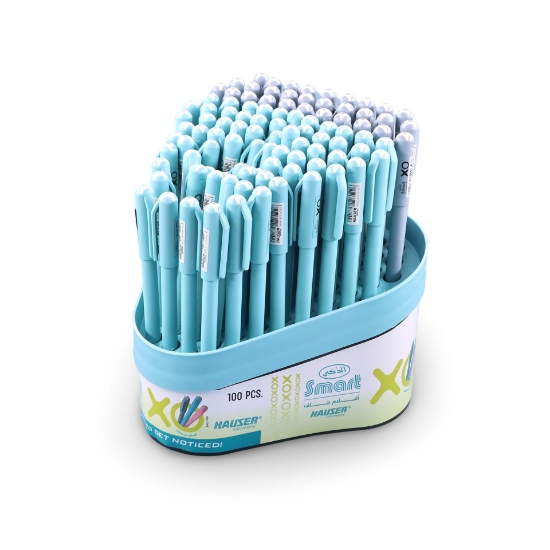 صورة استاند اقلام جاف الذكي 100قلم 30اسود و70ازرق