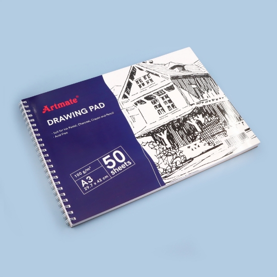 صورة كراسات رسم متعددة الاستخدام 100 جرام 50 ورقة ابوجر ARTMATE-HSDW-A3