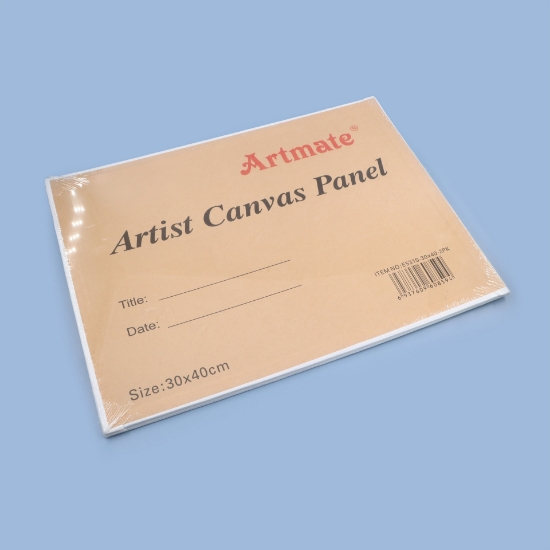 صورة طقم 2 لوحات رسم كانفاس مشدود على لوح 280جرام ARTMATE-E5310-40×30-A3
