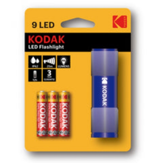 صورة  كشاف مع 3 بطاريات ريموت KODAK- FLahlight-R03-FL-B/9LED+AAA-3-CAT30412453
