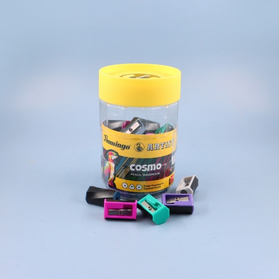 Picture of علبة بلاستيك فتحة واحدة خماسي فلمنجو ملوان 9083