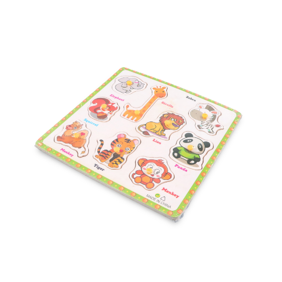 صورة وسائل تعليمي خشب ارقام انجليزي وصور مع الماسك صغير17-9-020