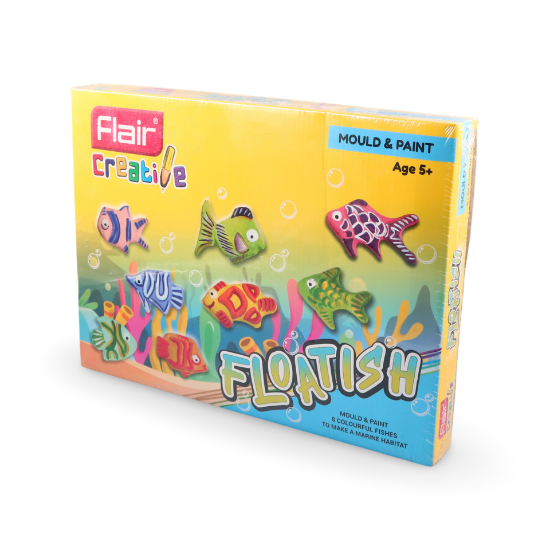 صورة وسائل تعليمية جص شكل اسماك مع قوالب والوان تشكيل فلايرFA-7081