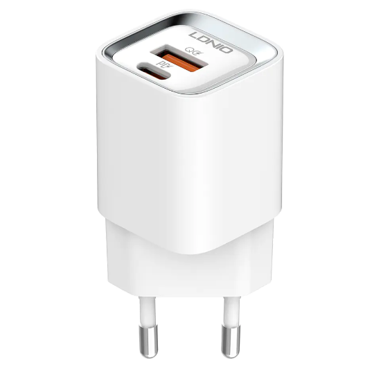 صورة شاحن  مع توصيلة تلفون تايبسي وايفون  A2318M LDNIO