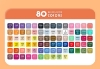 صورة طقم 80 لون اقلام رسم ماركر جهتين APMV1416