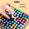 صورة طقم 80 لون اقلام رسم ماركر جهتين APMV1416