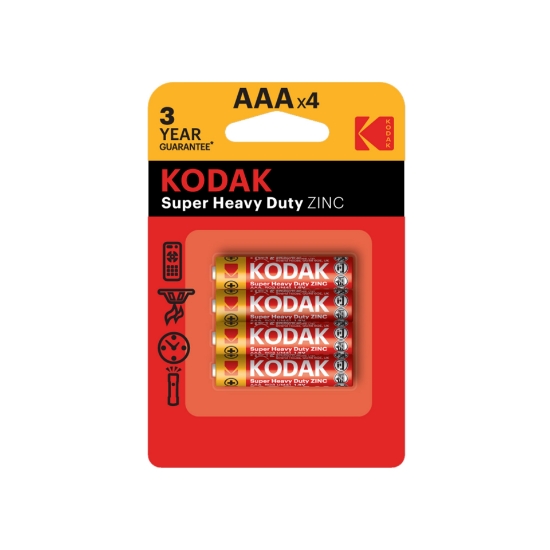 صورة طقم بطاريات ريموت كوداك احمر KODAK SUPER R03-AAA-4-CAT30953321 الطقم =4ح