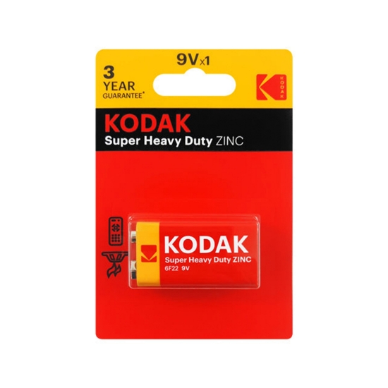 صورة بطاريات كوداك 9فولت احمر KODAK SUPER 6F22-9V-1-CAT30953437