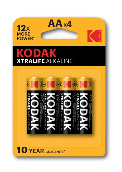 صورة طقم بطاريات اصبع كوداك اسود  KODAK  XTRALIFE LR6-AA-4-CAT30952027 الطقم =4ح