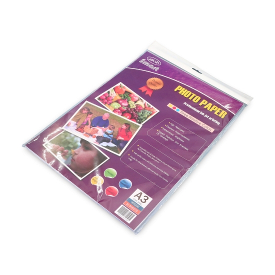 صورة ورق طابعات جلوسي 180جرام وجه واحد الذكي 20 ورقة A3