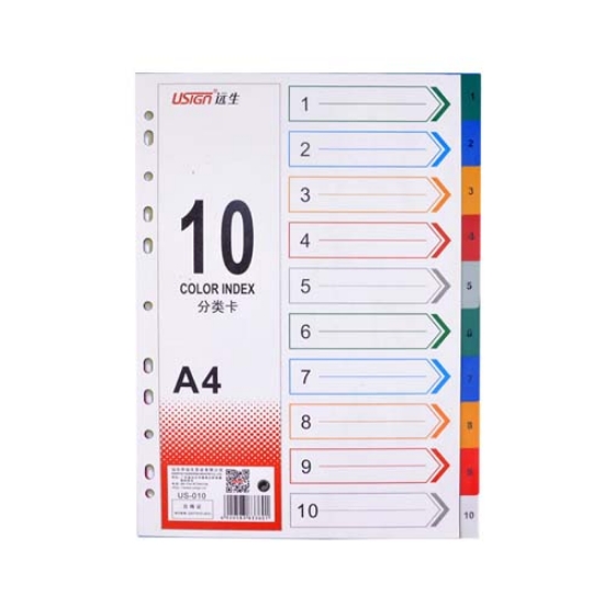 صورة فواصل ملفات بلاستيك ملون من 1-10-US-010