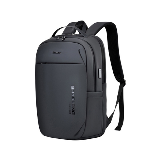 صورة شنطات ظهر لاب توب مع USB اسود+رمادي SL3732