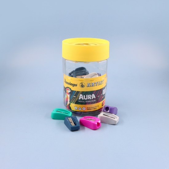 صورة برايات بلاستك فتحة واحدة فلمنجوا ملون 9080