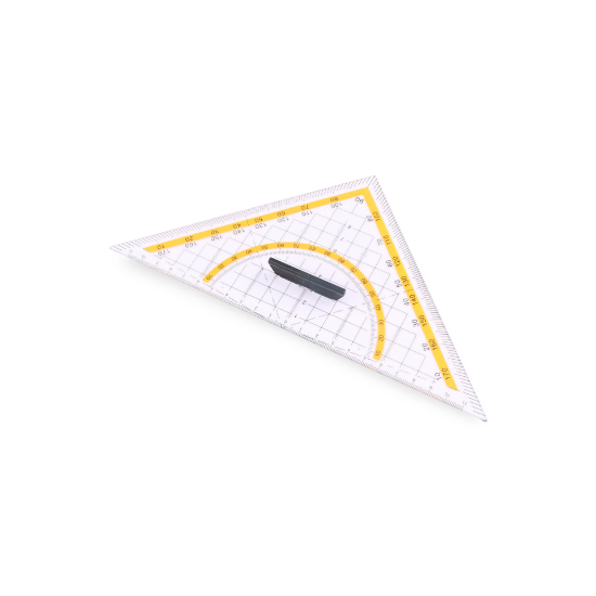 صورة مثلثات وصفي بلاستيك مرن شفاف 25سم ممتاز AAG021-16-4116F