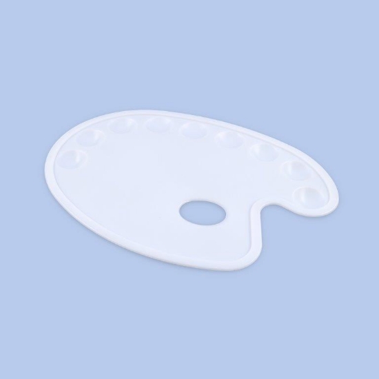 صورة صحون تلوين ابيض وسط شكل بيضاوي ARTMATE_TSP-16