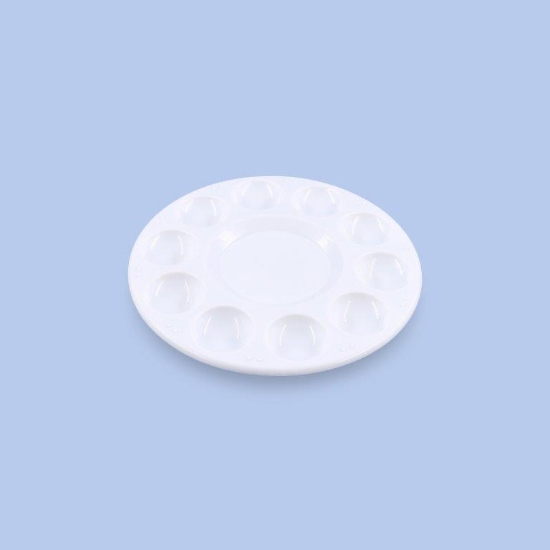 صورة صحون تلوين ابيض شكل دائري ARTMATE_TSP-3