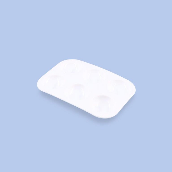 صورة صحون تلوين ابيض صغير شكل مستطيل ARTMATE_TSP-15