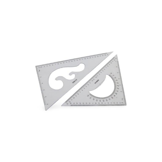 صورة طقم مثلثات مهندسين 45° & 60° مقاس 30cm