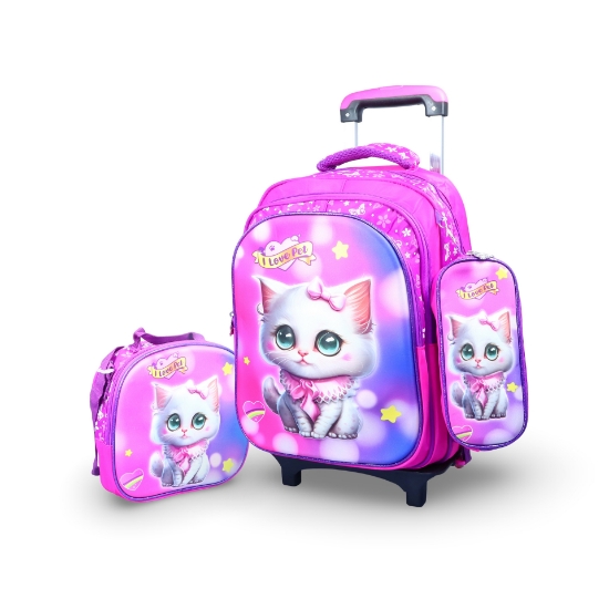 Picture of شنطات ابوعجل مع مقلمة+شنطة طعام صور بارز AAC025-1-220-202G