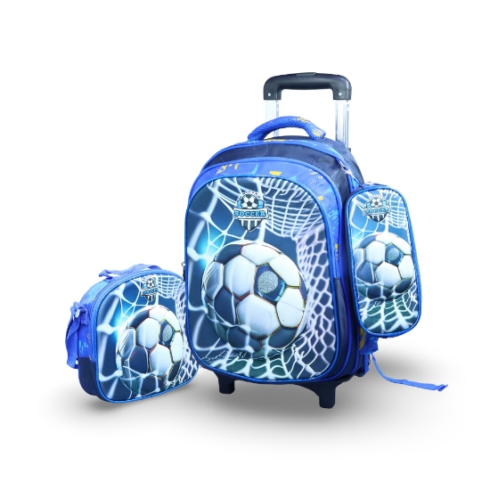 Picture of شنطات ابوعجل مع مقلمة+شنطة طعام صور بارز AAC025-1-221-202B