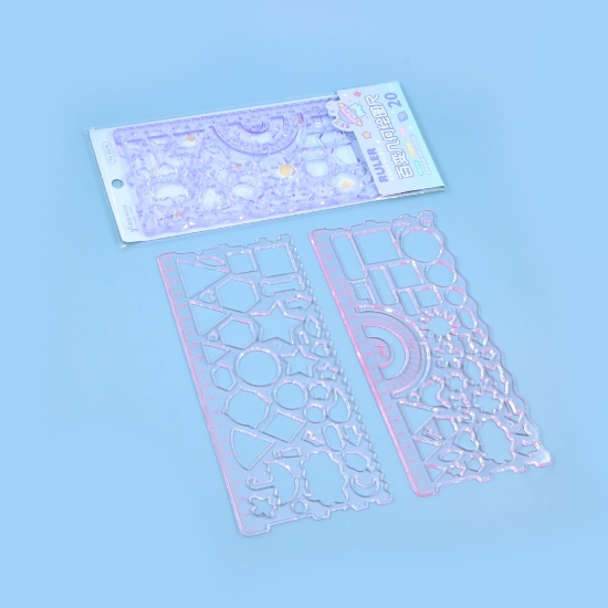 Picture of طقم 2قطع مساطر زجاجي 20سم اشكال هندسيةعريض AAC025-1-52-TY-1679