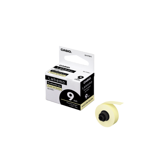 Picture of ليبل طابعة لابيمو كاسيو وكالة XA-9YW 1 BLACK ON YELLOW
