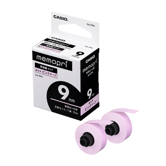 Picture of ليبل طابعة لابيمو كاسيو وكالة  XA-9PK 1 BLACK ON PINK