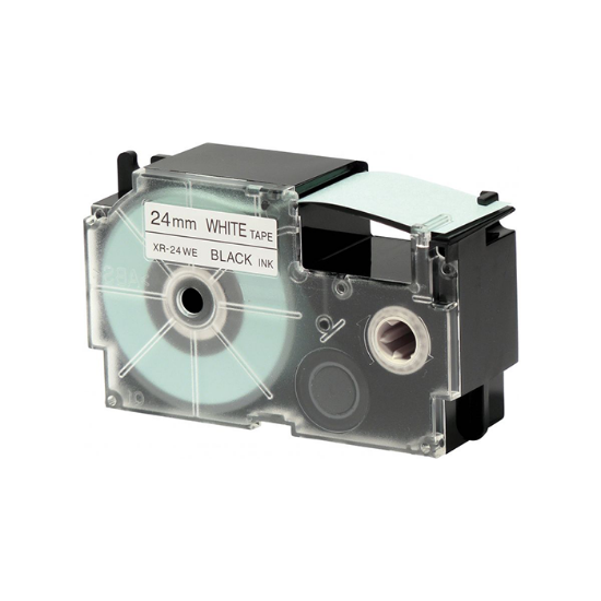 صورة ليبل طابعة كاسيو وكالة XR-24WE1   BLACK INK  WHITE24mm