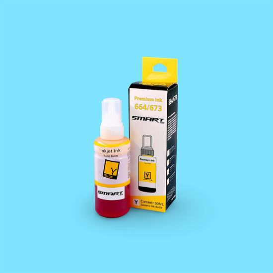صورة  حبر تعبئة ابسون اصفر INK 664/673 100ML- SMART-ASL