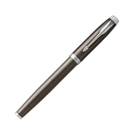 صورة قلم  حبر  فاخر اطارفضي  اسود فاتح (باركر) PARKER IM Fountain Pen, Dark Espresso, Medium Nib 1931657M 