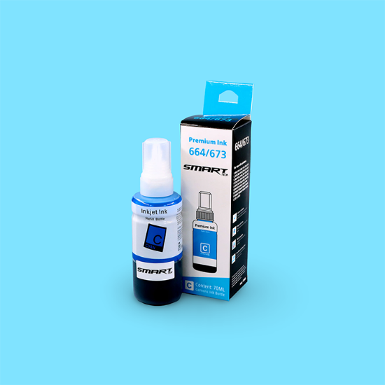 صورة علبة حبر تعبئة ابسون ازرق  INK 664/673 70ML CT6642-C SMART